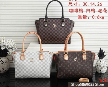

Luxury Louis Vuitton LV- Leather Handbags Women Bags Designer Brand Women's Shoulder Bags Large Capacity Ladies Hand Bags L493