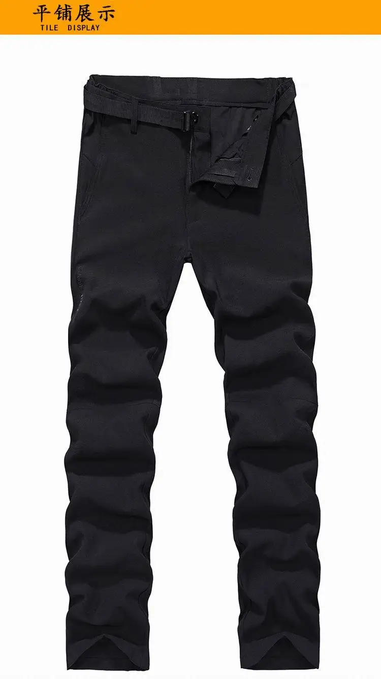 Four Seasons Paragraph MEN'S Quick-dry Pants Outdoor Casual Straight-Leg Trousers Four Sides Elasticity Athletic Pants Breathabl