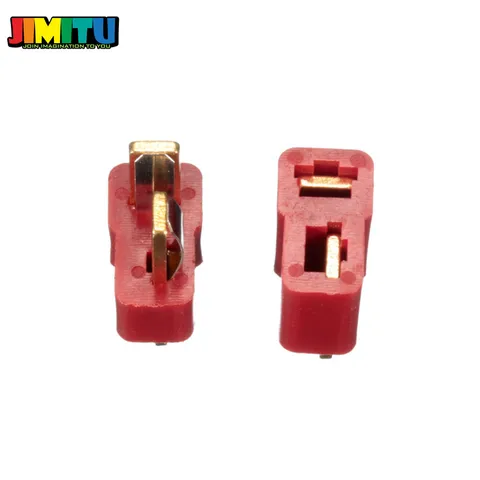 JIMITU 20PCS10Pairs T Plug Deans Connectors For RC LiPo Battery Helicopter Male Female Connector Assortment Kit title=