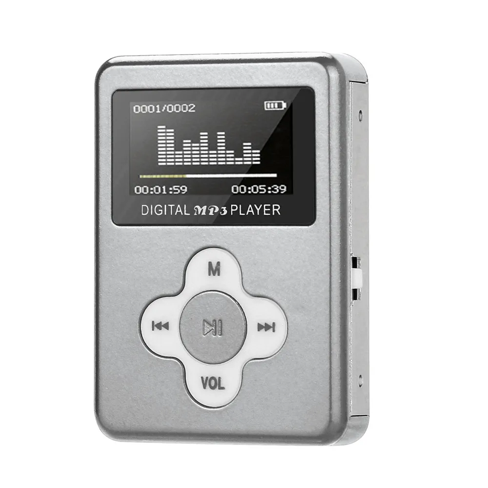 Абсолютно mp3-плеер Модный USB мини MP3-плеер ЖК-экран Поддержка 32 ГБ Micro SD TF карта 3,5 мм стерео разъем# pingyou
