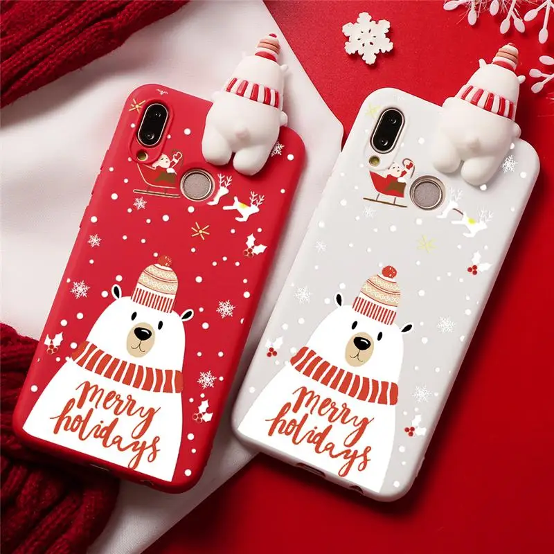 Счастливого Рождества чехол для телефона Huawei Nova 2i 2 Lite 3 3i 5 5i Pro P8 P9 P10 P20 P30 2017 P Smart 2019