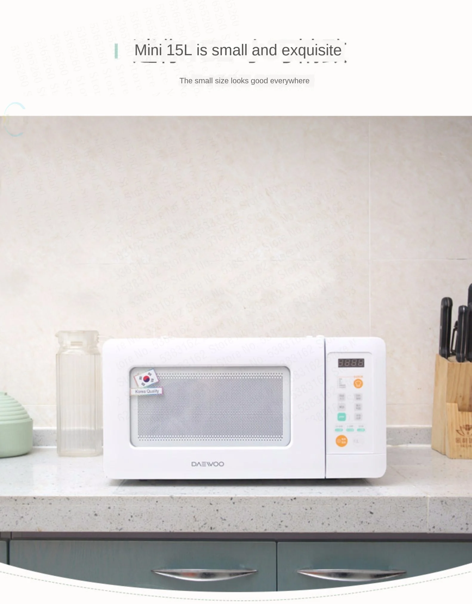 daewoo qt1 compact 600w microwave oven