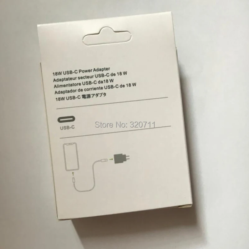 Пустая белая Розничная коробка для 18 Вт PD usb type C зарядное устройство адаптер для iPhone 11 Pro Xr X Xs Быстрая зарядка ЕС США вилка зарядное устройство для путешествий