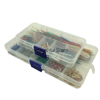 

140/560 PCS U Shape Black And Red Solderless Breadboard Jumper Cable Wire Kit Box for DIY Shield Jumper Wire For PCB Bread Board