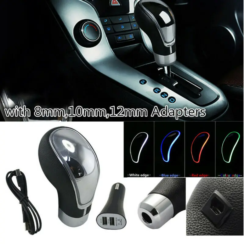 Touch Motion Activated LED Light Gear Shift Knob Universal Car Modification DIY Car Shift Knob Shifter Gear Blue/Red/Colorful