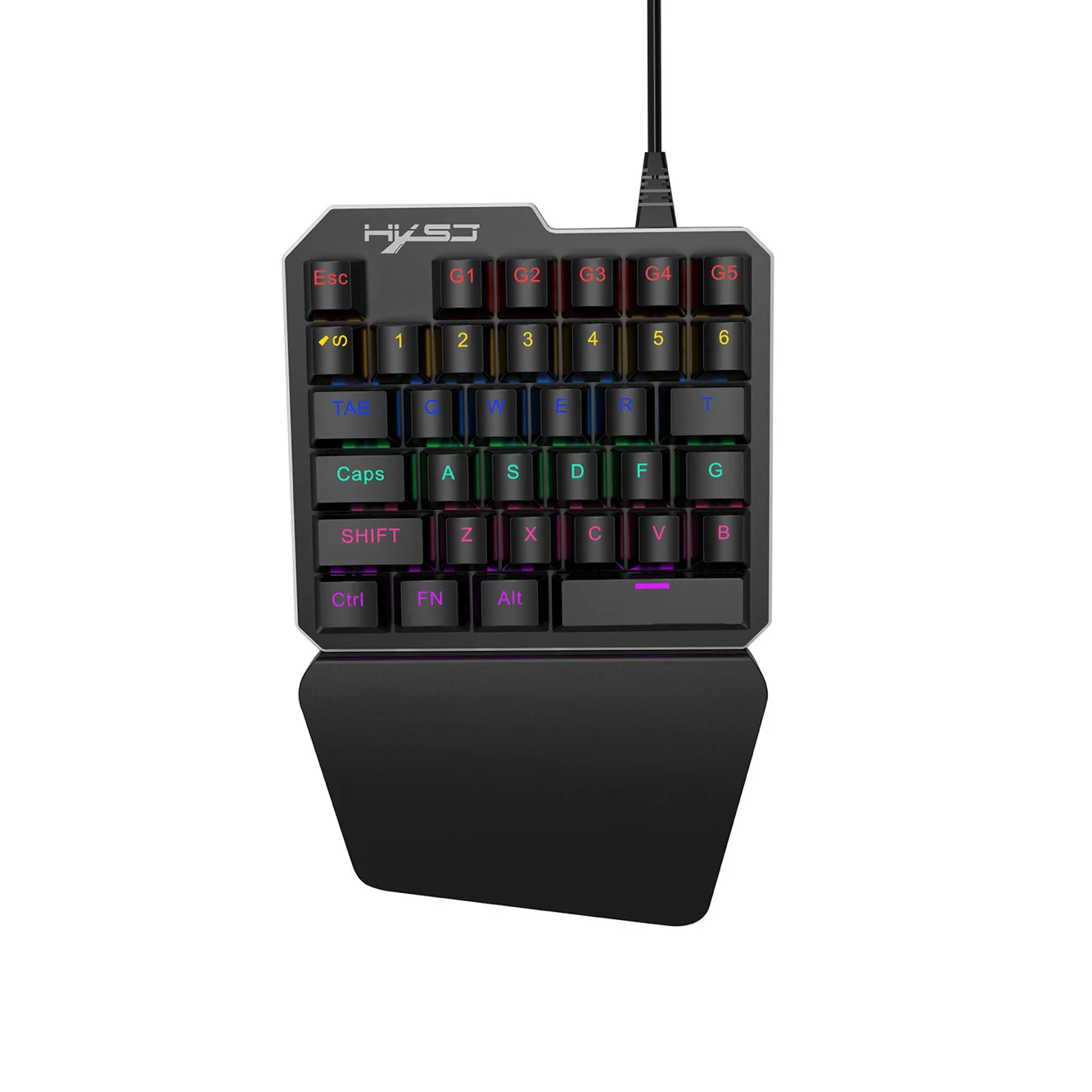 One-Handed Keyboard Film Keyclick Mechanical Keyboard 35 Key Conflict-Free All-Metal Keyboard Suitable Every Chicken Game