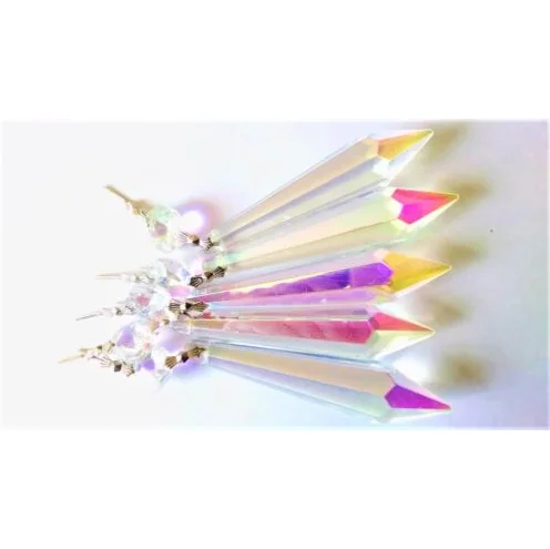 30 радужных AB 80 мм сосульки люстра кристаллы кулон Suncatcher орнамент