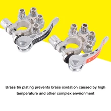 Соединитель клеммы аккумулятора, латунный разъем для аккумулятора с лужёным покрытием, 1 пара Соединитель клеммы аккумулятора, латунный разъем для аккумулятора с лужёным покрытием, 1 пара