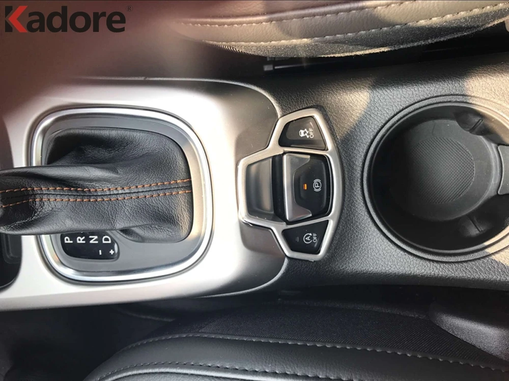 Для Jeep Compass матовая Автомобильная внутренняя электронная Накладка для ручного тормоза наклейка для стайлинга автомобиля