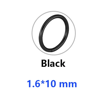 black-1.6 10 Маленькие Средние размеры, титановые стальные маленькие серьги-кольца для женщин и мужчин, круглые серьги в виде тонкого кольца, кольцевые серьги для ушей, ювелирные изделия - Окраска металла: black-1.6 10