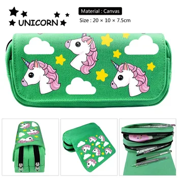 

Unicorn Pencil Case School Supplies Estuche Escolar Pencilcase Box Kawaii Pensil Bag Cute Pennenzak For Girl
