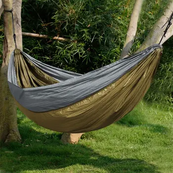

Outdoor Double Hammock Portable Parachute Cloth 2 Person hamaca Adult Outdoor Backpacking Travel Survival Hunting Sleeping