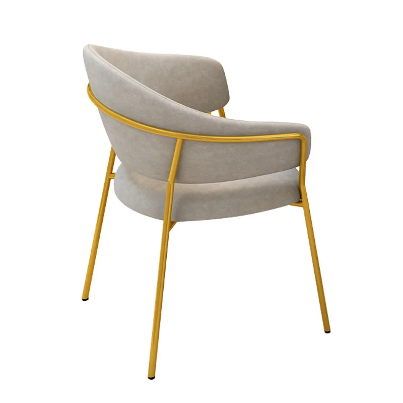Velvet Chair C Современный скандинавский кафе ресторан золотой розовый бархат обеденный стул - Цвет: Velvet Chair C