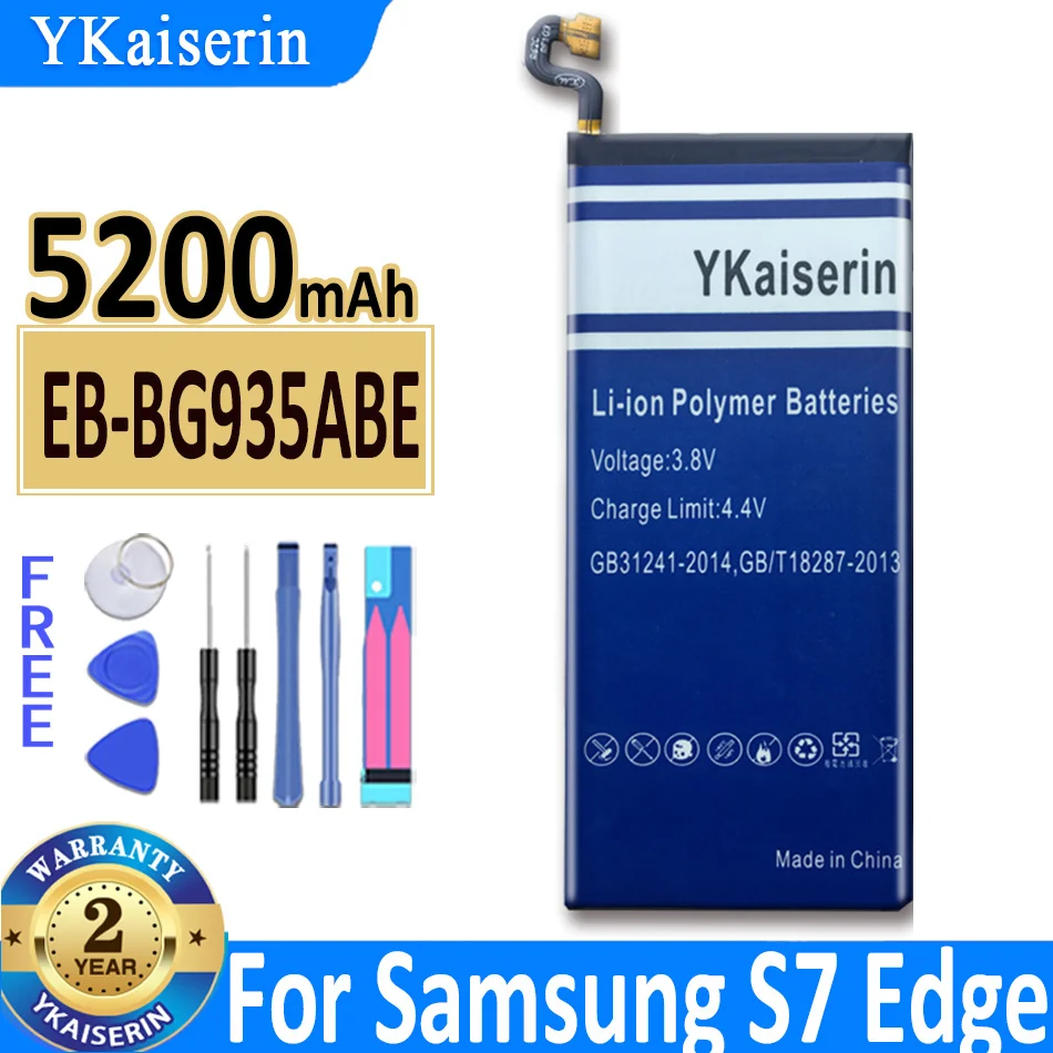 

5200mAh YKaiserin Battery EB-BG935ABE For Samsung GALAXY S7 Edge G935 G935FD SM-G935F Battery +Track Code Bateria