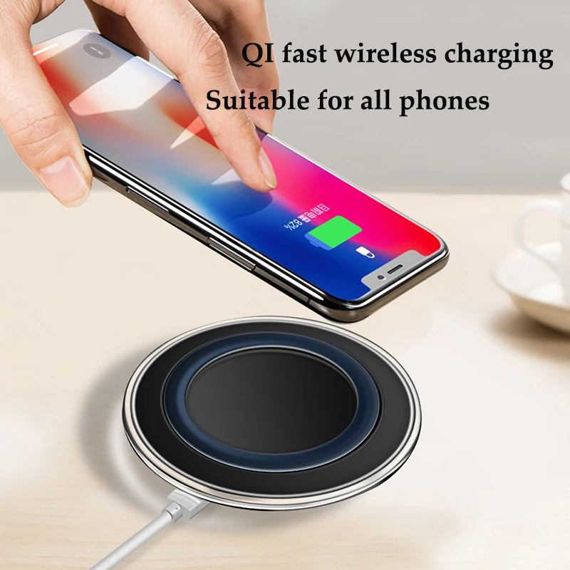 

Qi Fast Wireless Charger For iPhone X 8/8Plus Samsung Galay S8/S9 Note 8 Support wireless charging mobile phone without receiver
