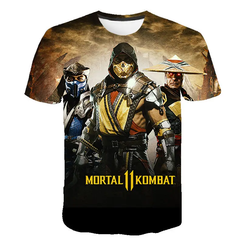 Футболка Mortal Kombat 3D для мужчин и женщин футболка 2021 уличная одежда файтингов игр MK