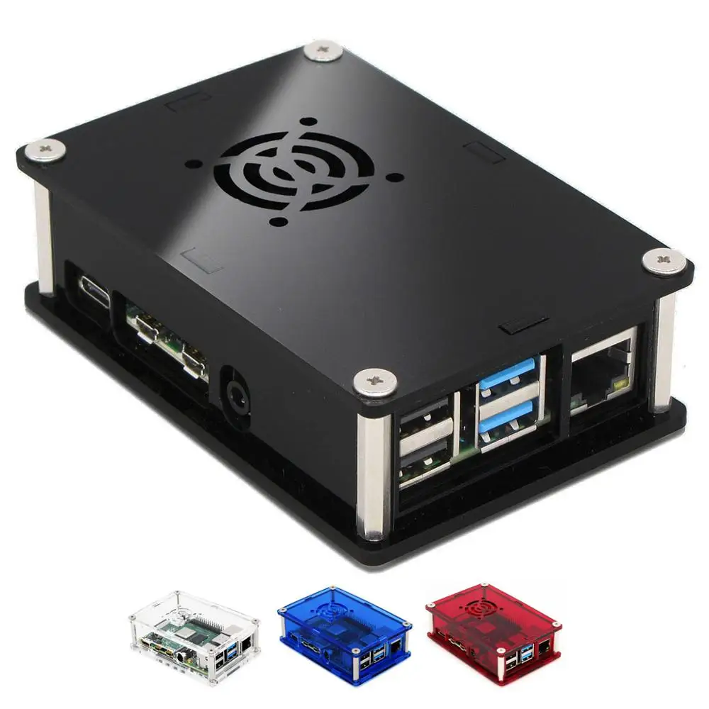 Акриловый чехол PMMA для Raspberry PI 4 Модель B 1 ГБ/2 ГБ/4 ГБ пластиковый корпус крышка Raspberry PI 4 B PI4 4B