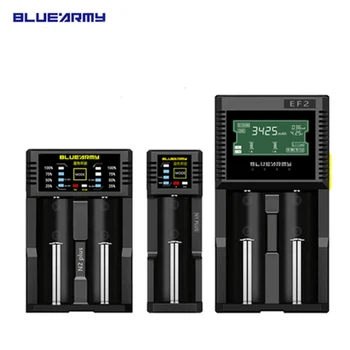 

New N1 N2 Plus EF2 18650 Li-ion Battery Charger For 18650 14500 26650 AA Li-ion Smart Battery Charger USB Output Charge Function
