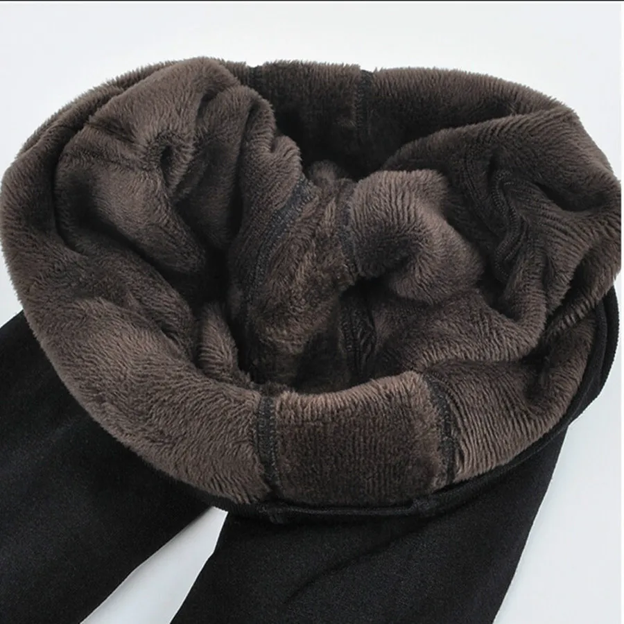 

Women Leggings Warm Women's Plus Velvet Winter Leggings Ankle-Length Keep Warm Solid Pants High Waist Large Size