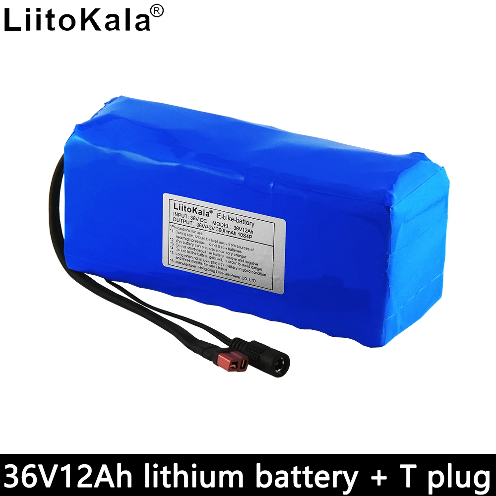 LiitoKala 36V 12Ah Электрический велосипед батарея 42V 12000mAh комплект литий ионный батарей