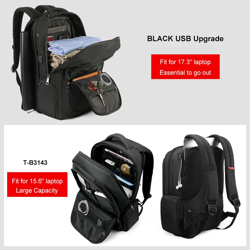 Tigernu anti theft nylon 27l men 15.6 inch laptop backpacks school fashion travel male mochilas feminina casual women schoolbag