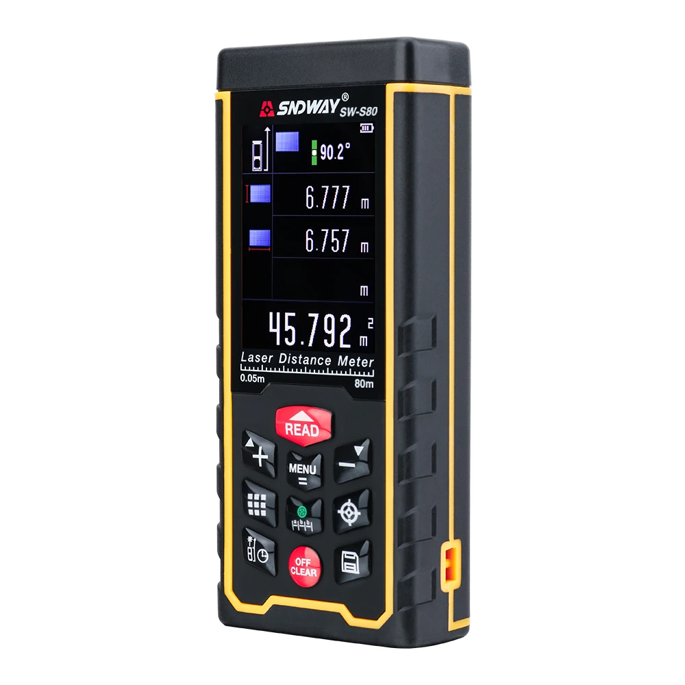 Лазерный дальномер 80 м с аккумулятором и ЖК дисплеем|distance meter range|trena laserlaser distance |