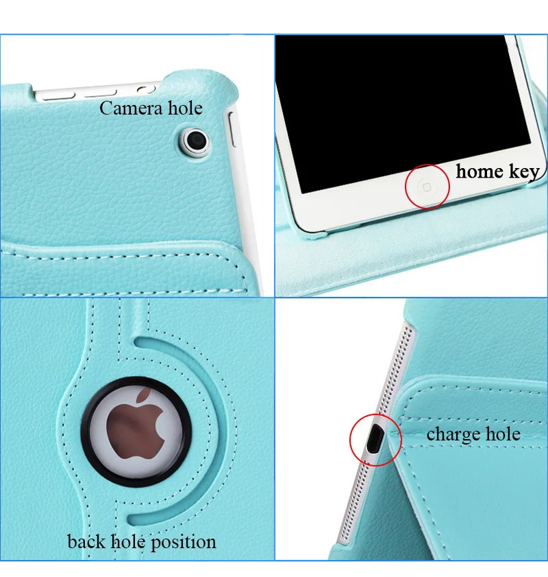 Принципиально для iPad 2/3/4 A1395 A1396 A1416 A1430 A1458 A1460 9," дюймовый планшет крышка Case_Smart Wake-для сна и игр, 360-Вращающаяся