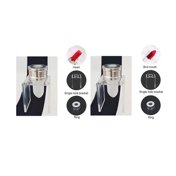 

2 Set DIY 12.1mm Simple Lipstick Filling Tube Silicone Mold Aluminum Ring Single Hole Bracket Homemade Lipstick Tool Simple Set