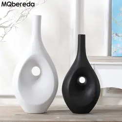 Творческий черный и белый ваза цветочный горшок абстрактный предметы мебели Северной Европы гостиная место дома мягкие украшения