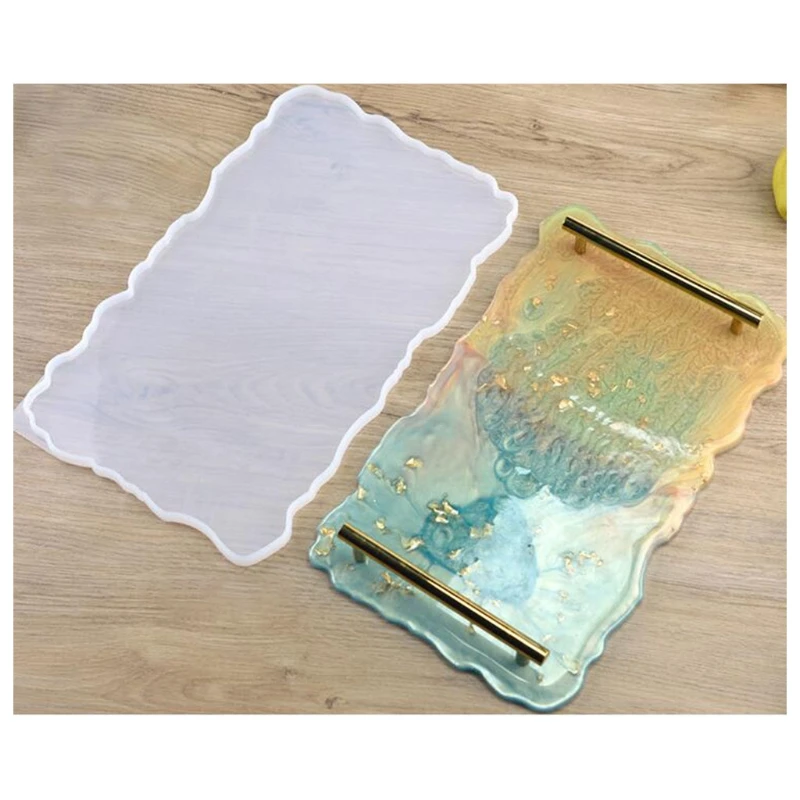 

Crystal Epoxy Resin DIY Mold Rectangular Tray Decorations Casting Silicone Mould 83XF