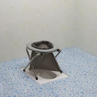 Portable Toilet for Camping, Stainless Steel Emergency Toilet and Travel Toilet, Folding Toilet Seat For Potty Toilet Chair 4