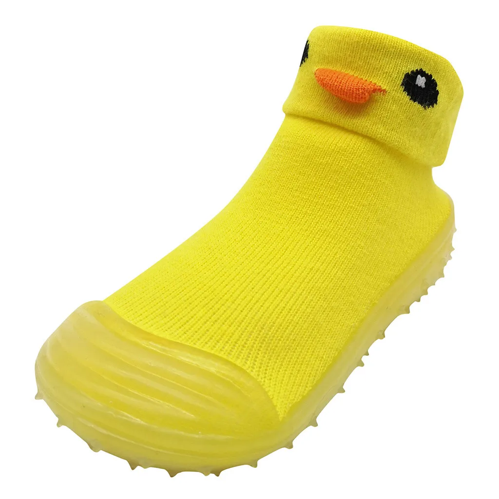 Toddler Baby Girl Boy Shoes First Walker Newborn Baby Cartoon Panda Newborn Girls Boys Anti-Slip Socks Slipper Shoes Boots - Цвет: Yellow