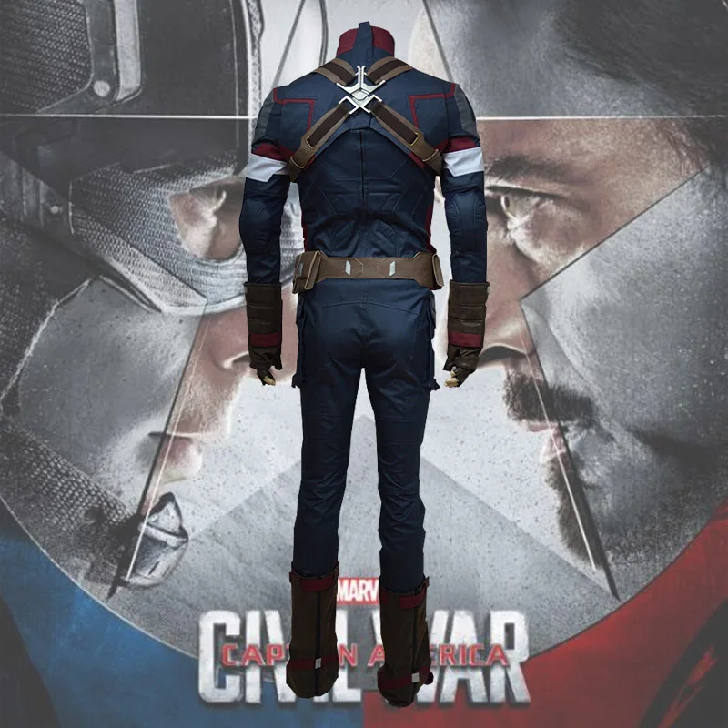 Фильм Капитан Америка 3 Civil War Steve Rogers косплей костюм, полный набор одежды