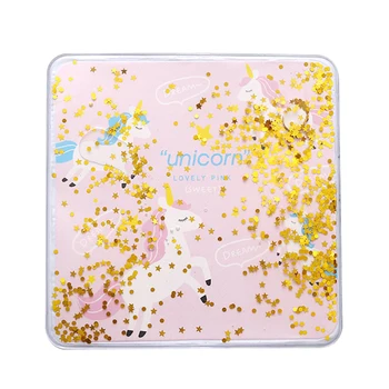 

1 Pc Mouse Pad Cute Waterproof Square Drift Sand Unicorn Non-Slip Bling Unique Mouse Mats Cushion for Home Office School
