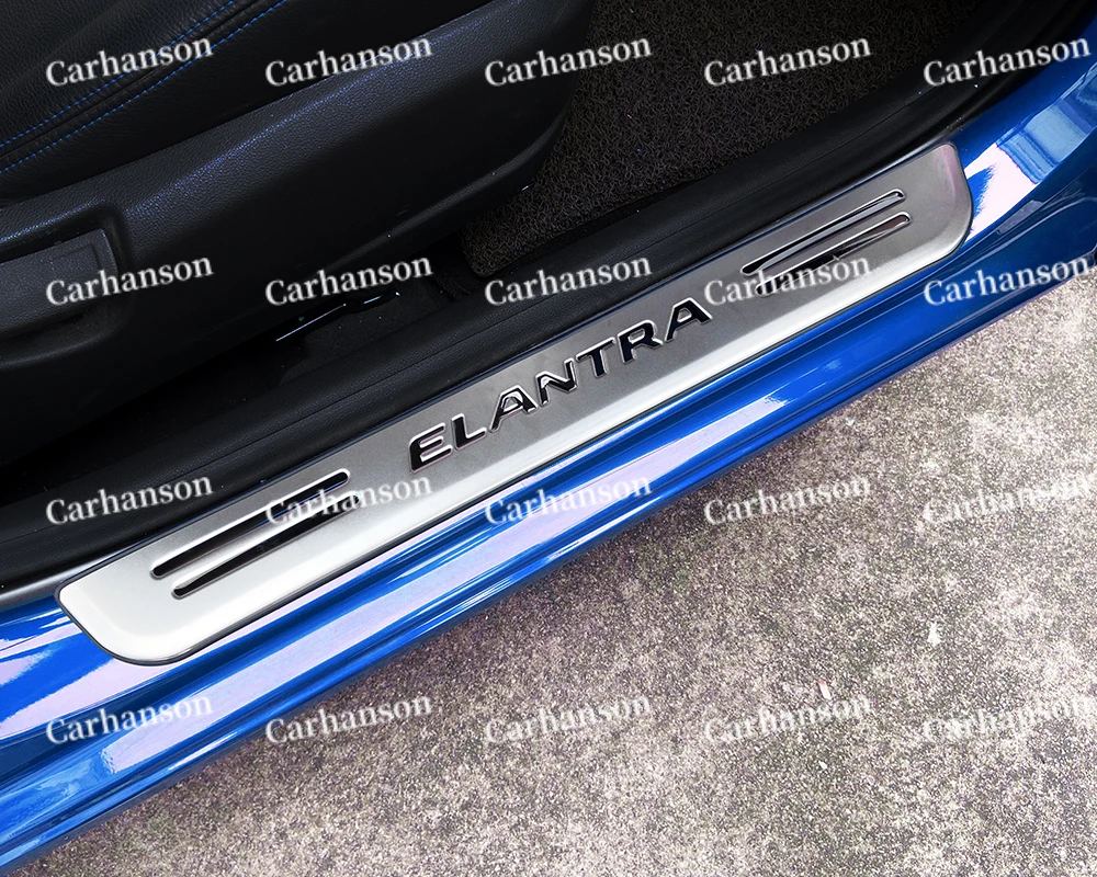 

For 2017 2018 2019 2020 Car Hyundai Elantra Door sill Pedal Trim Accessories Scuff Plate Auto Sticker Protector Styling Cover