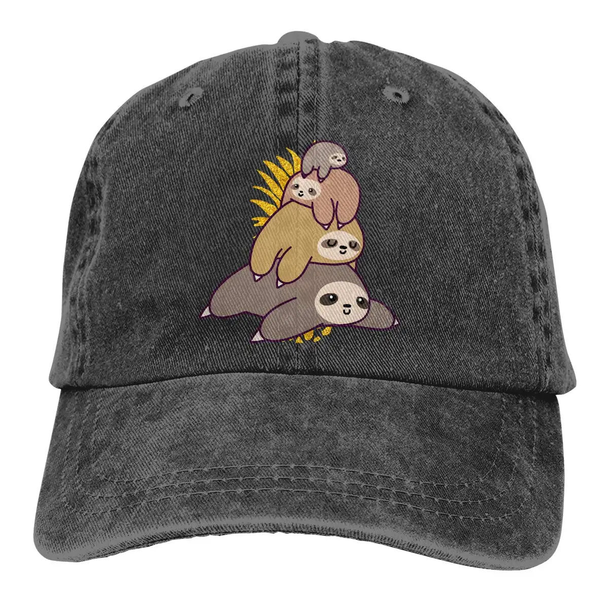 Ленивец стек Мужчины Женщины регулируемая бейсболка s деним Jeanet простая Кепка