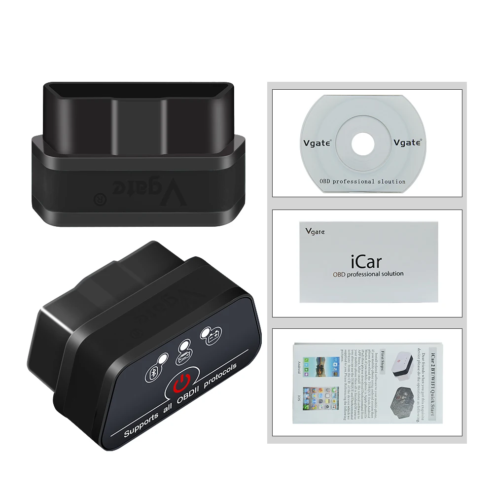 Vgate iCar2 ELM327 Bluetooth/wifi интерфейс для IOS/Android Vgate Icar 2 wifi ELM 327 OBD2 OBDII автомобильный диагностический сканер