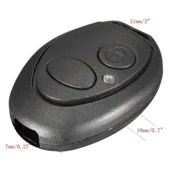 

Black 2 Button Car Remote Keyless FOB Shell Case Replacement For Land Rover Discovery 2