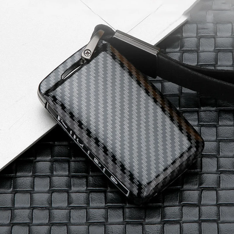 4Button Carbon Black Цинковый сплав, высококачественный чехол из углеродного волокна для автомобильных ключей, чехол для Mazda 3 Alexa CX4 CX5 CX8 3 кнопки 4 кнопки - Название цвета: 4Button Carbon Black