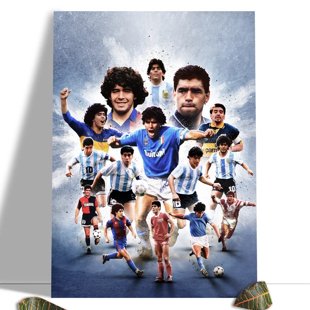 Diego Maradona Football Poster Canvas Comics Printed sports Decoration Painting Home Wall Living Study Room Child Room Bedroom 9