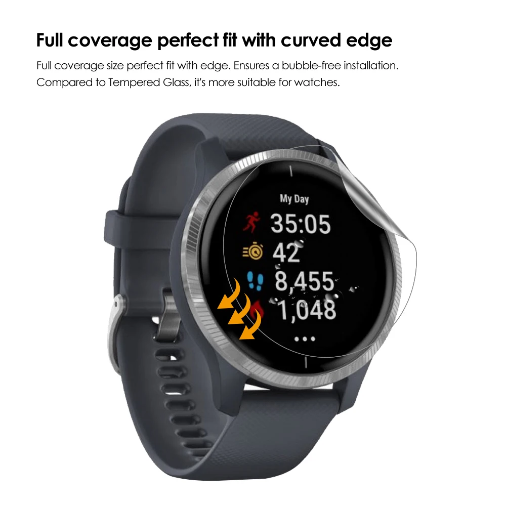 10 шт. Гидрогелевая пленка стекло для Garmin Vivomove 3 Спортивные часы защита экрана прозрачная пленка кожа для VivoActive 4 Venu изогнутый экран