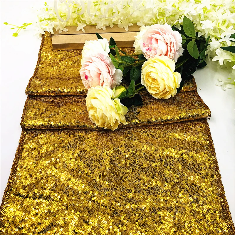 

Sequin Table Runner Glitter Sparkly Shiny Bling Material Cloth Wedding Decor