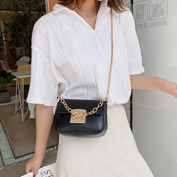 

Fashion All-match Red Bride Small Square Bag Women New Pure Color Simple Wild Chain Handbag Shoulder Diagonal Lock Tide Bag Girl