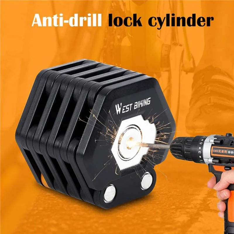 Foldable Bike Lock With 3 Keys Hamburg-Lock Alloy Anti-Theft Strong Security Bicycle Folding Lock Mount Bracket Chain Lock Foldable Bike Lock With 3 Keys Hamburg-Lock Alloy Anti-Theft Strong Security Bicycle Folding Lock Mount Bracket Chain Lock