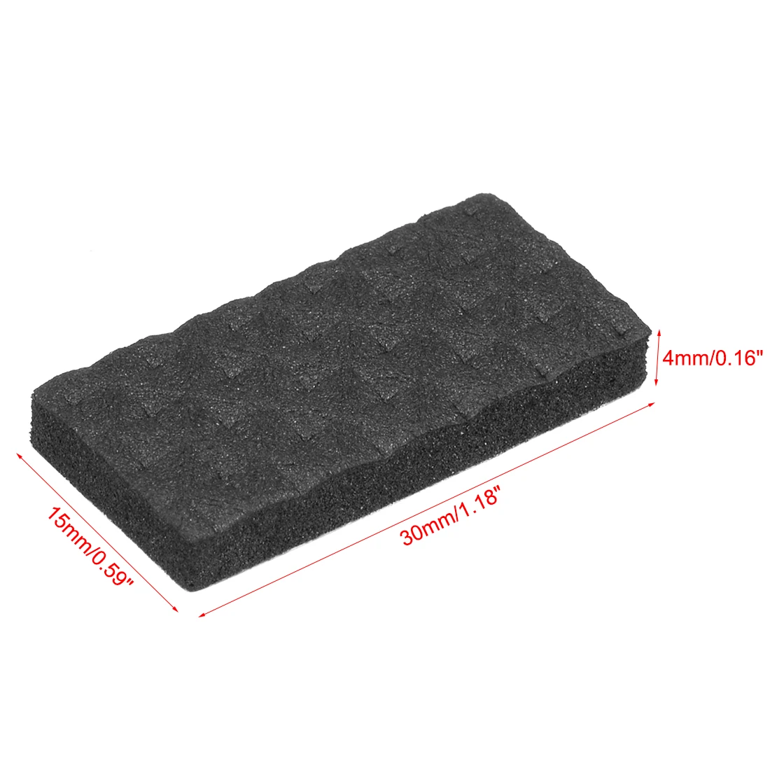 uxcell 16Pcs Furniture Pads Adhesive Felt Pads 30mm x 30mm Square 3mm Thick  Black