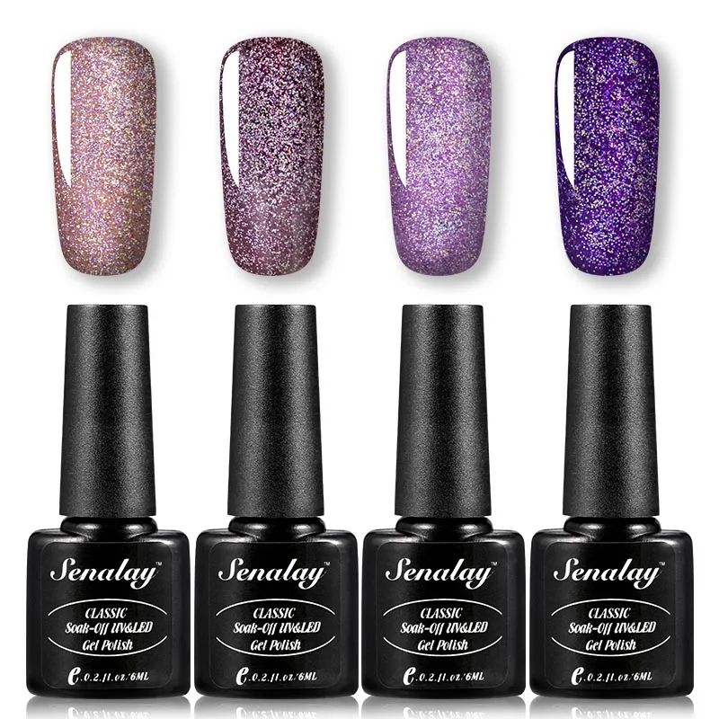 RE-4GELS-13 SENALAY Гель-лак для ногтей 4 шт./6 шт. набор полуперманентный впитывающий базовый верхний слой для маникюра гибридные Лаки полигель для нейл-арта - Цвет: RE-4GELS-13