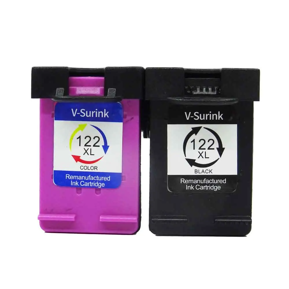 1 Black1 Color V-Surink 122XL Замена для hp картридж 122 xl для Deskjet 1510 2050 1000 1050 1050A 2000 2050A 2540 3000 3050 3052A принтер - Цвет: 1 Black1 Color