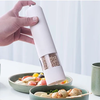 

Salt and Pepper Mills,Electric Kitchen Spice Grinders Set With Bright Light,Adjustable Powered Shakers,Automatic One Hand Mills