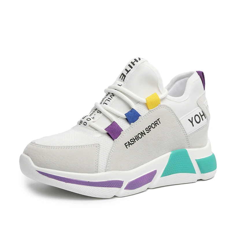 

Women Casual Shoes New Style Net Face Sneakers One Outdoor Fashion Comfortable Flatform Shoes Color