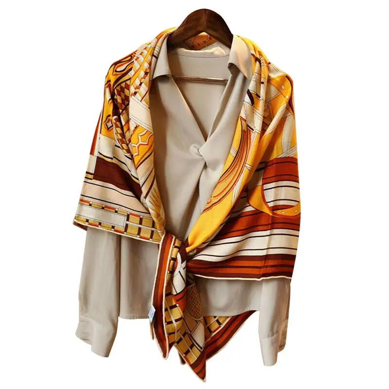 

2020 New Style Luxury Scarf Women Fashion Thin Shawl 70% Cashmere 30% Silk Belt Print Kerchief Stole Blanket Hijab 53"*53"